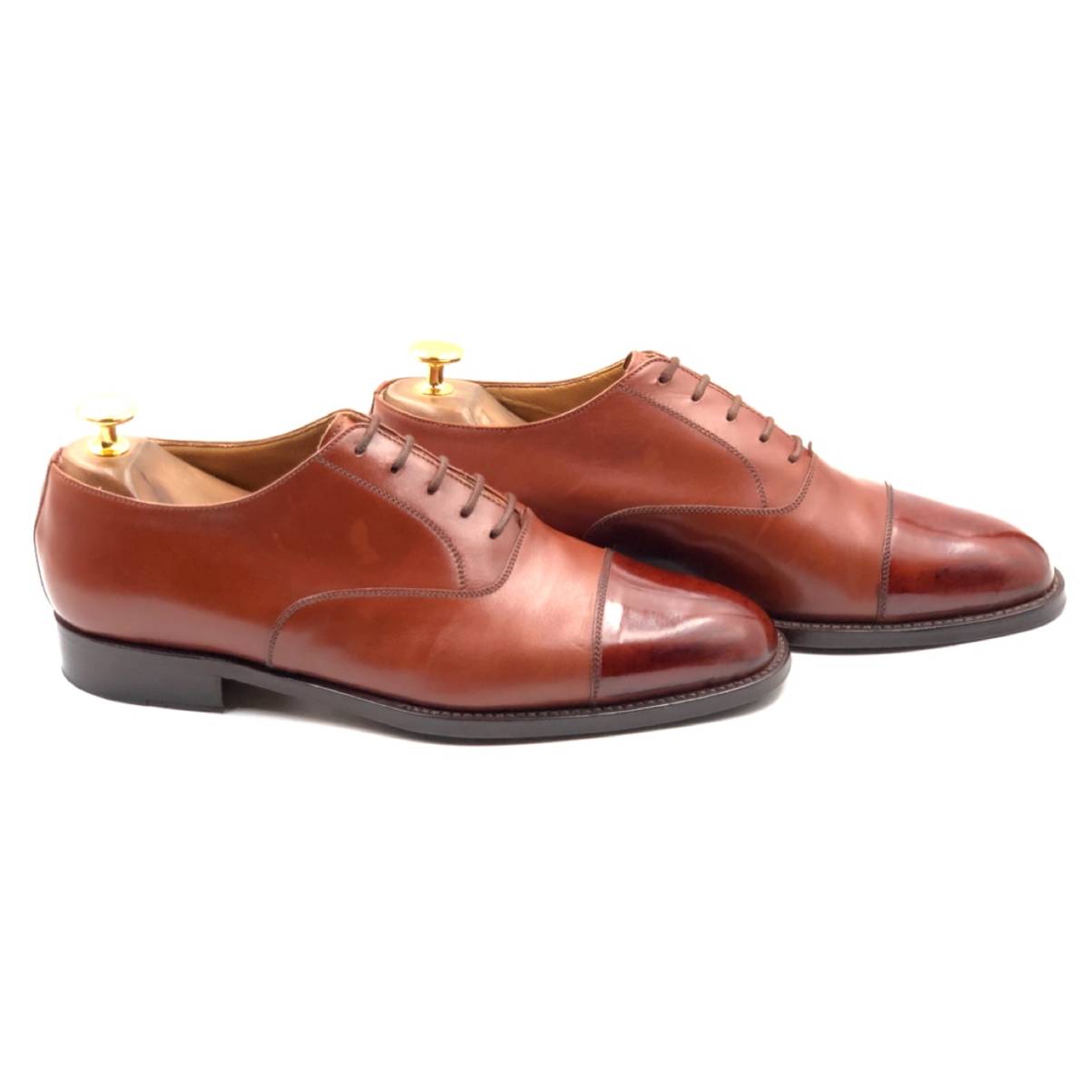 GIORGIO ARMANI サドルシューズ バーガンディ 7.5 革靴-