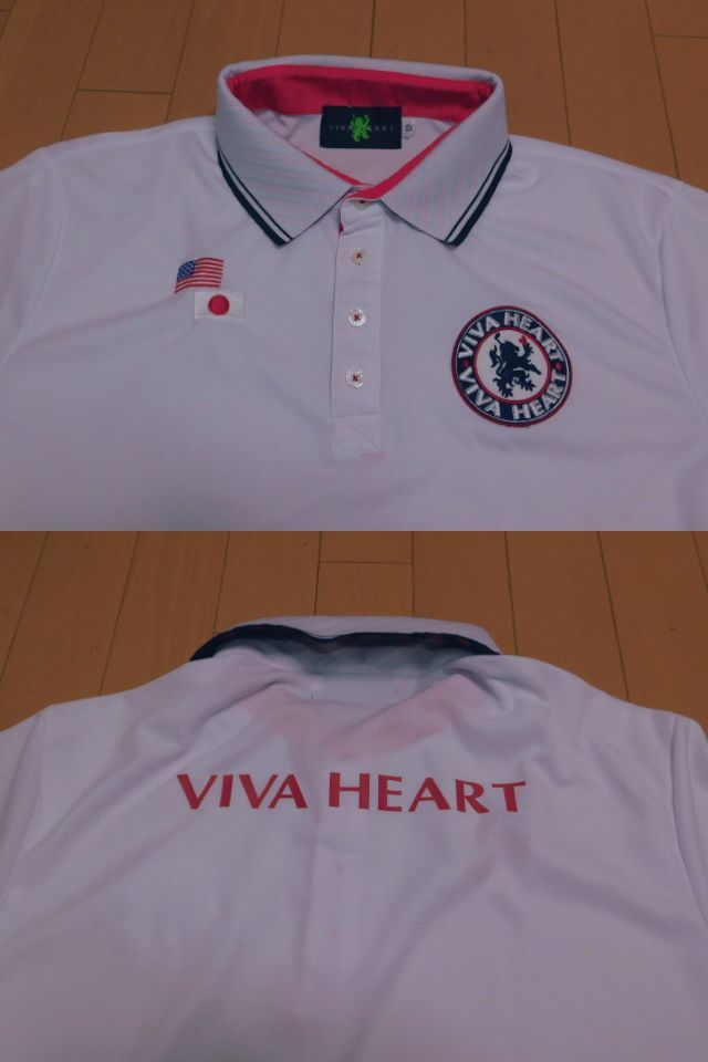 VIVA HEART★ビバハート良品ドライポロシャツ★サイズ52（LL)/送料210円_画像3