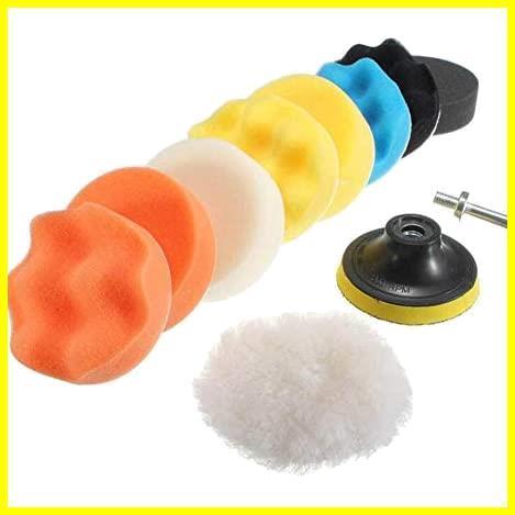 ☆バフ ポリッシング スポンジ 洗車 ポリッシャー 80mm 11点 セット 研磨パッド 電動 Alioay ドリル 研磨 洗車用 ワックス