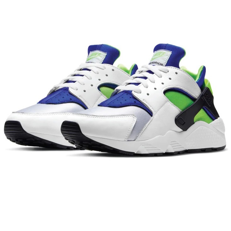 ☆ NIKE AIR HUARACHE 白/青/黄緑/黒 26.5cm ナイキ エア ハラチ DD1068-001_画像1