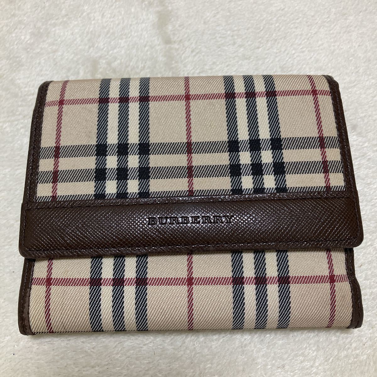 バーバリー BURBERRY ノバチェック 折りたたみ財布 コイン入れ 二