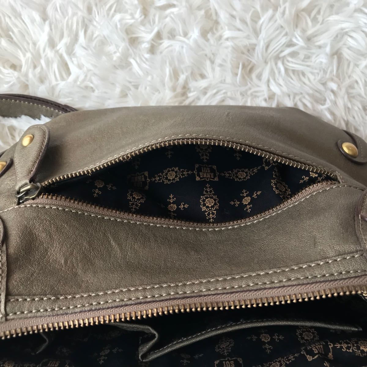 極美品 ANNA SUI アナスイ ゴールド ショルダーバック | contifarma.pe