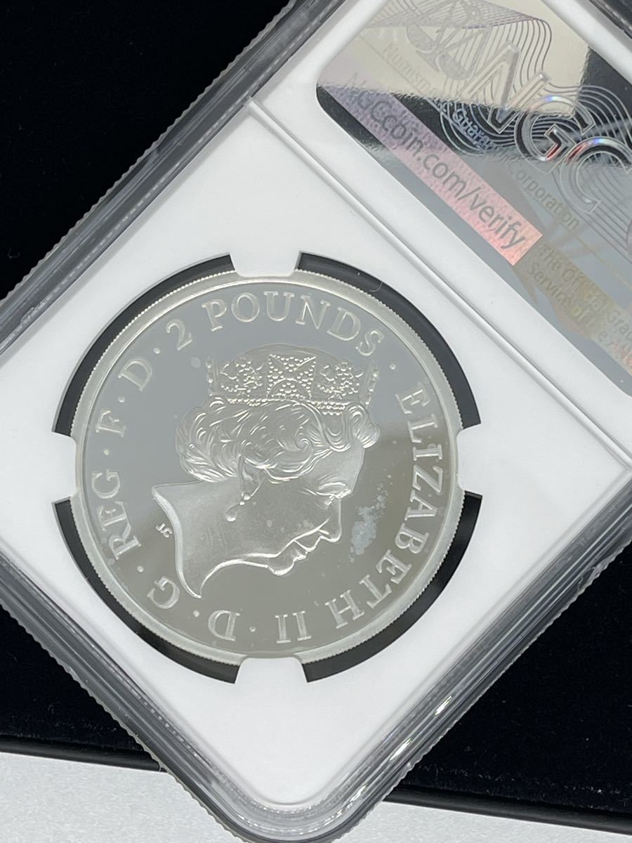 最新 ブリタニア銀貨 2ポンド ロイヤルミント 2021 エリザベス 銀貨 コイン エリザベス女王 NGC PCGS_画像8