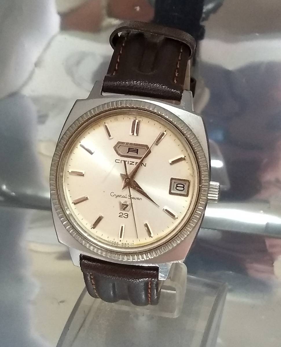 ヤフオク! - シチズン クリスタルセブン 23石 自動巻き メンズ 分解...