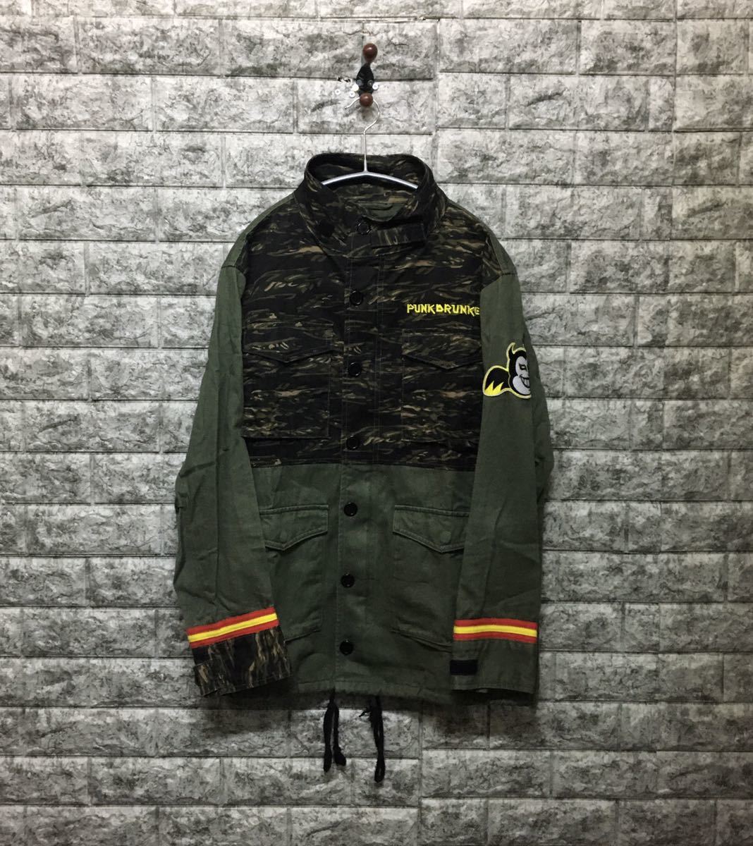 美品 PUNK DRUNKERS パンクドランカーズ ミリタリー ジャケット M65 タイガーカモ M64 M65 迷彩 US Army_画像1