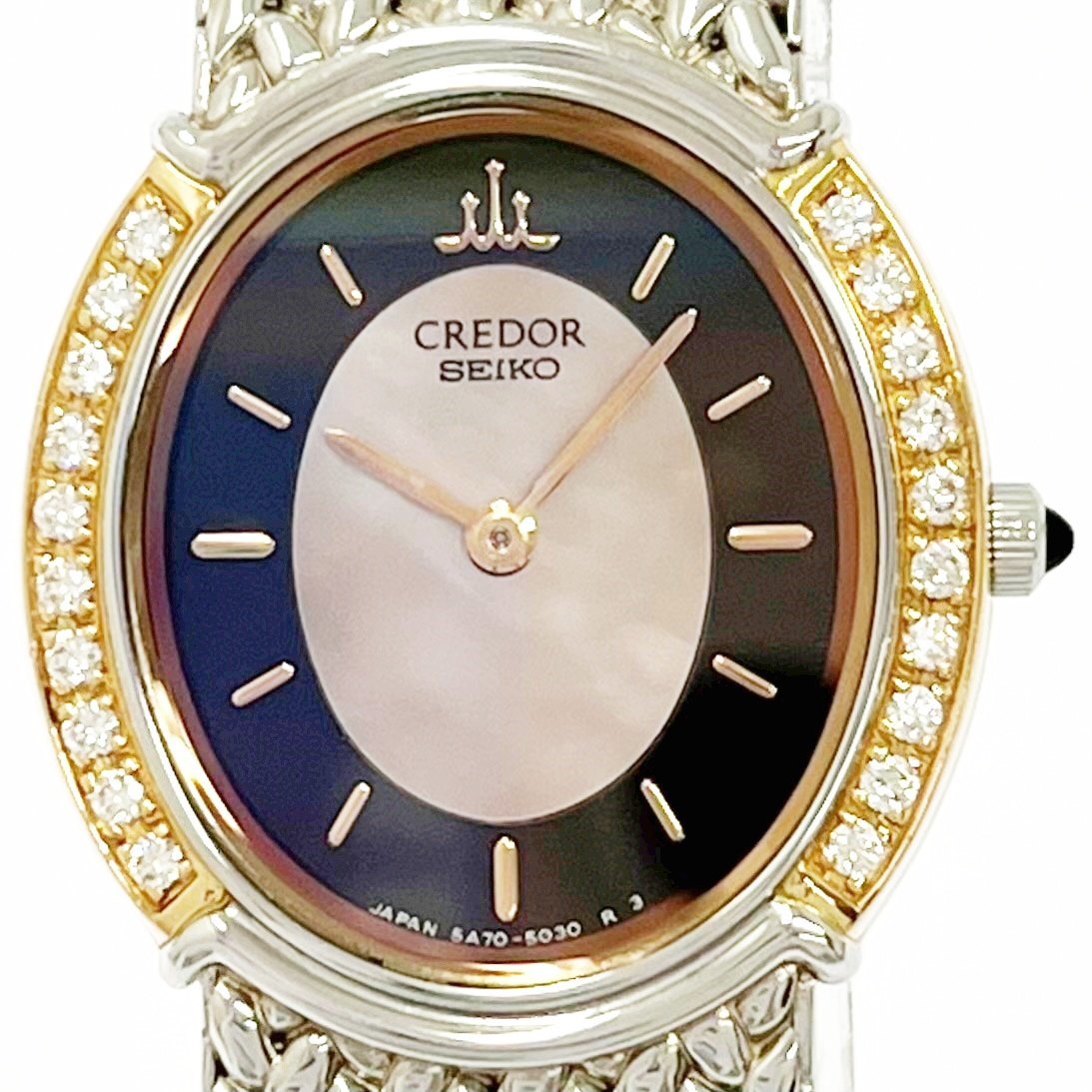 1円スタート】【良品】 SEIKO セイコー 5A70-3000 クレドール 18K×SS