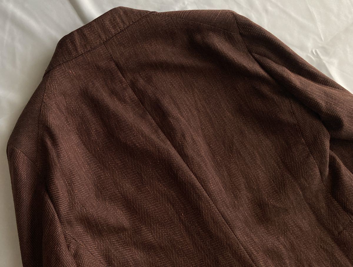  Tagliatore близко год модели оттенок коричневого TAGLIATORE размер 46 tailored jacket хлопок linenS~M