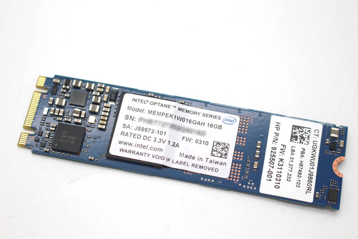 送料無料 Intel Optane Memory Series MEMPEK1W016GAH 16GB M.2 PCI-e インテル Optane メモリー M10 シリーズ (HP SPARES NO.933542-001)_画像1