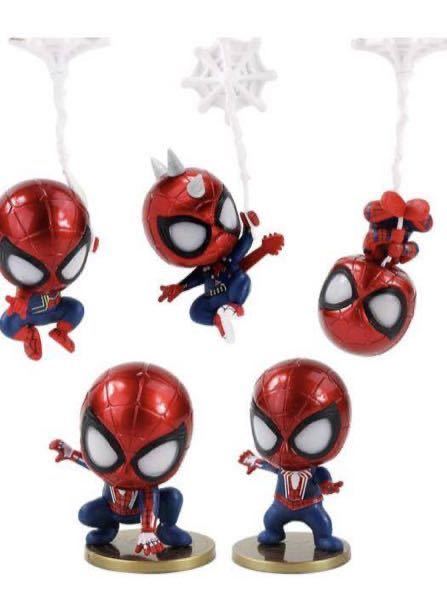 スパイダーマン 首振り フィギュア 5体セット ダッシュボード 飾り マーベルフィギュア キャプテンアメリカ アイアンマン 車 アクセサリー