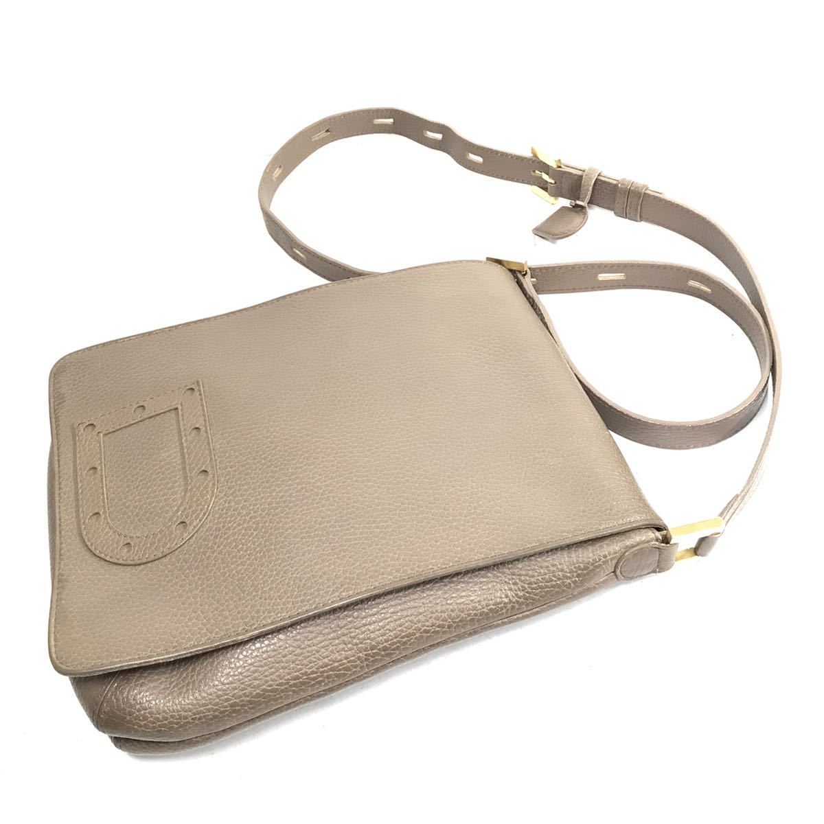 本物 DELVAUX ショルダーバッグ Dロゴ 斜め掛け ワンショルダー