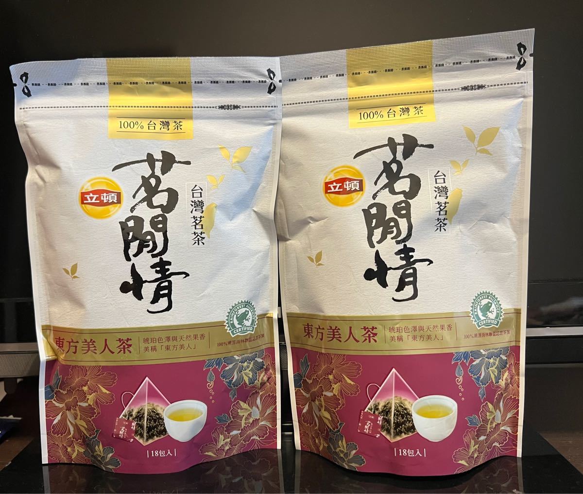 【期間限定】台湾立頓リプトン茗閒情 東方美人茶 2袋36入立体ティパック　フルーティー　100％台湾茶 