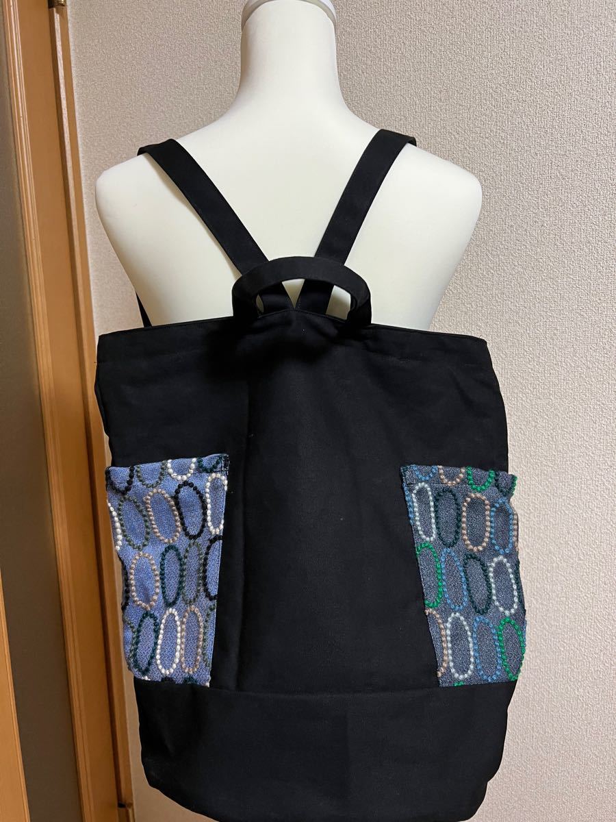 ミナペルホネン minaperhonen ハンドメイド大きなトートバッグ