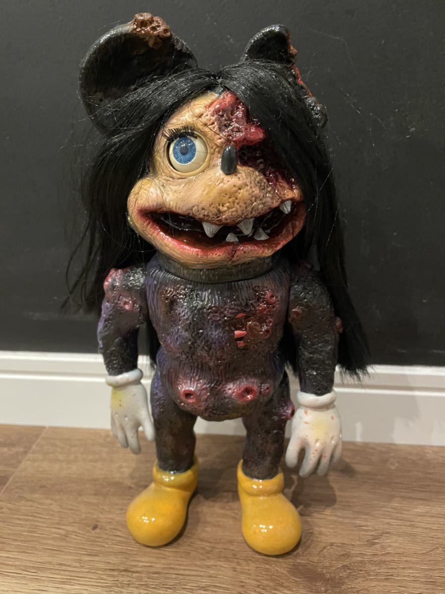 ソフビ diemouse 毛髪 目が動く ミッキーマウス mvh ZOLLMEN james groman ディズニー ブルマァク 当時物