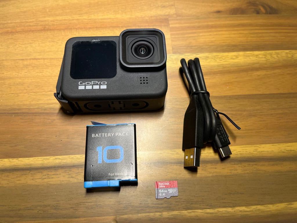 美品】GoPro HERO 9 BLACK ゴープロ 本体 セット 64GBカード 1