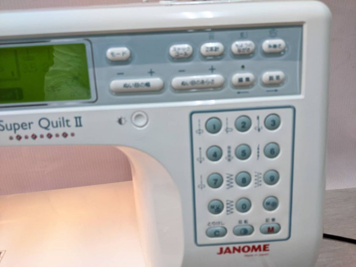 ☆美品☆整備済☆高性能＆高機能コンピュータ　 ☆JANOME ジャノメ　スーパーキルト２ （日本製) ミシン本体