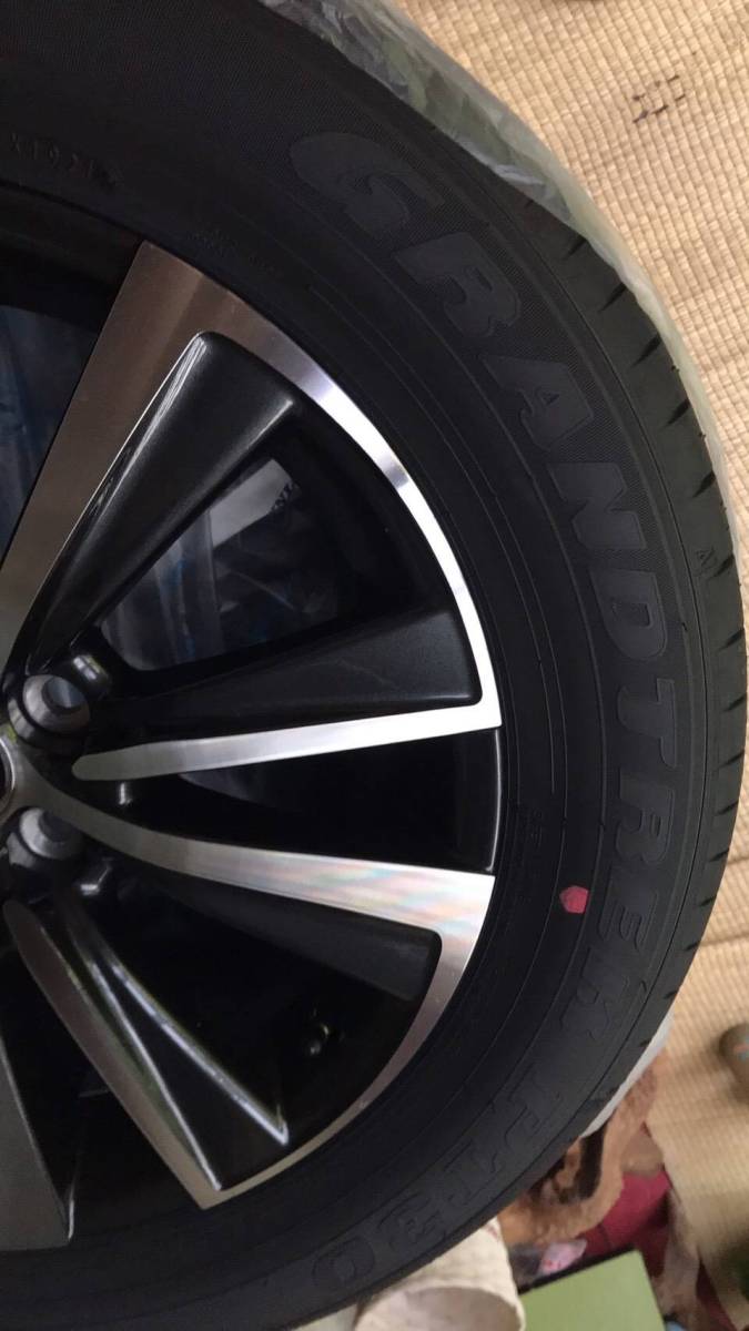 ♪80ハリアー 純正18インチホイール タイヤセット 新車外し 4本 バリ溝