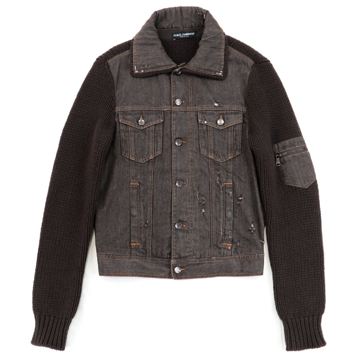 美品】DOLCE&GABBANA ジップアップニットジャケット 48サイズ-