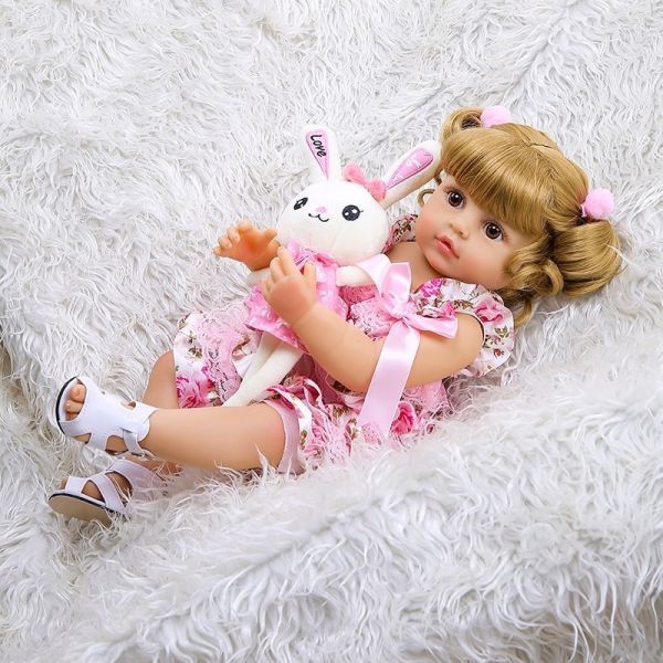価格は安く ベビードール 55CM ドール:gh129 茶色の目 青い目 ソフト