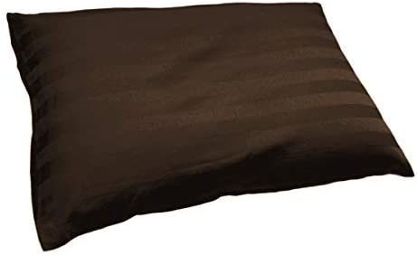 日本製 枕カバー 43×63cm サテンストライプ 60番手 綿100％ ファスナー式 雅 300本高密度生地 高級ホテル品質 ノーブルブラウン_画像1