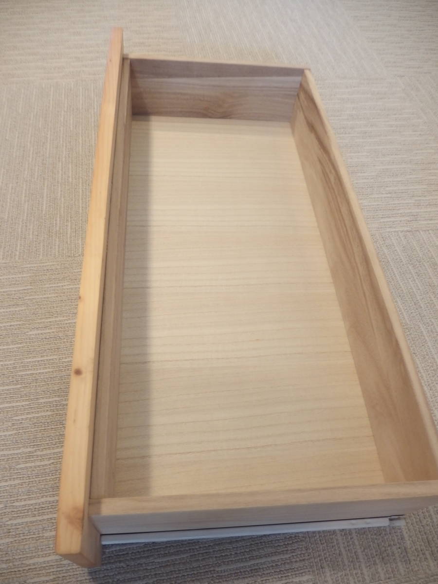 MUJI　無印良品　シンプルデザイン　パイン材　チェスト　箪笥 ・ ４段ワイド 　中古_画像6