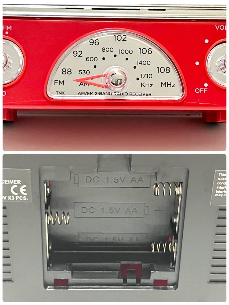 【新品♪ 動作確認済】コカ コーラ AM FM ラジオ レトロスタイル ★新品 乾電池付き★_画像9