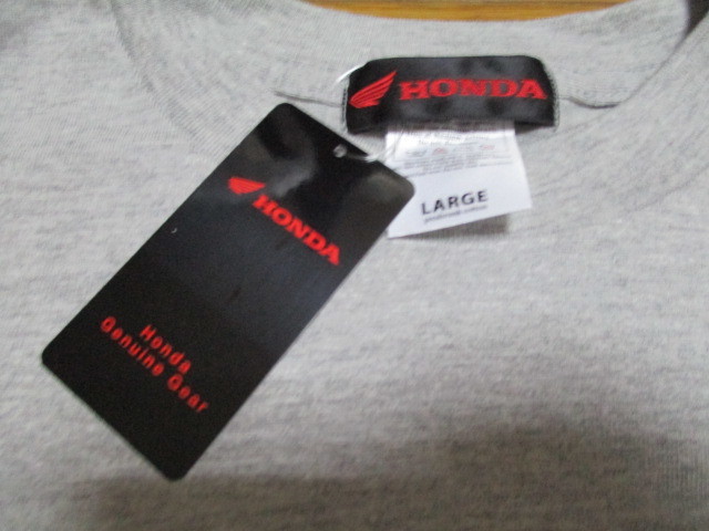 激レア！　新品　25周年　HONDA　スーパーフォア　バイク　Tシャツ　Lサイズ　グレー　ホンダ　CB　デカロゴ　_画像3