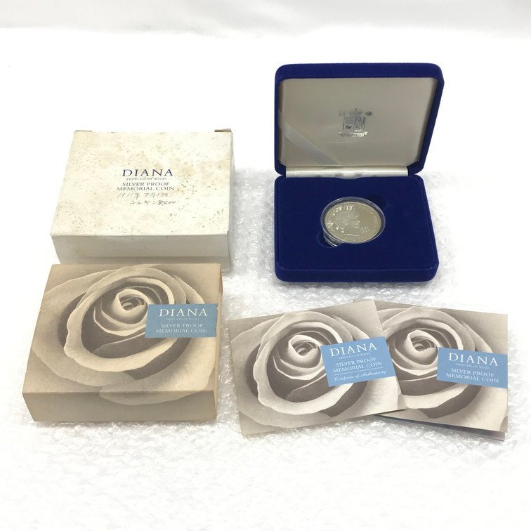 AHAV2030 ダイアナ妃追悼記念 シルバープルーフ メモリアルコイン 5ポンド銀貨 1999年 925メダル(平成)｜売買された