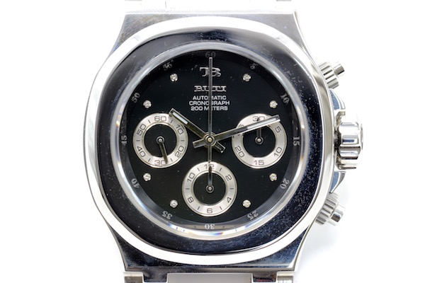 極美品 BUTI ブティ メンズ腕時計 SHARK シャーククロノグラフ 自動巻 9Pダイヤ ベルトなし 管理1708