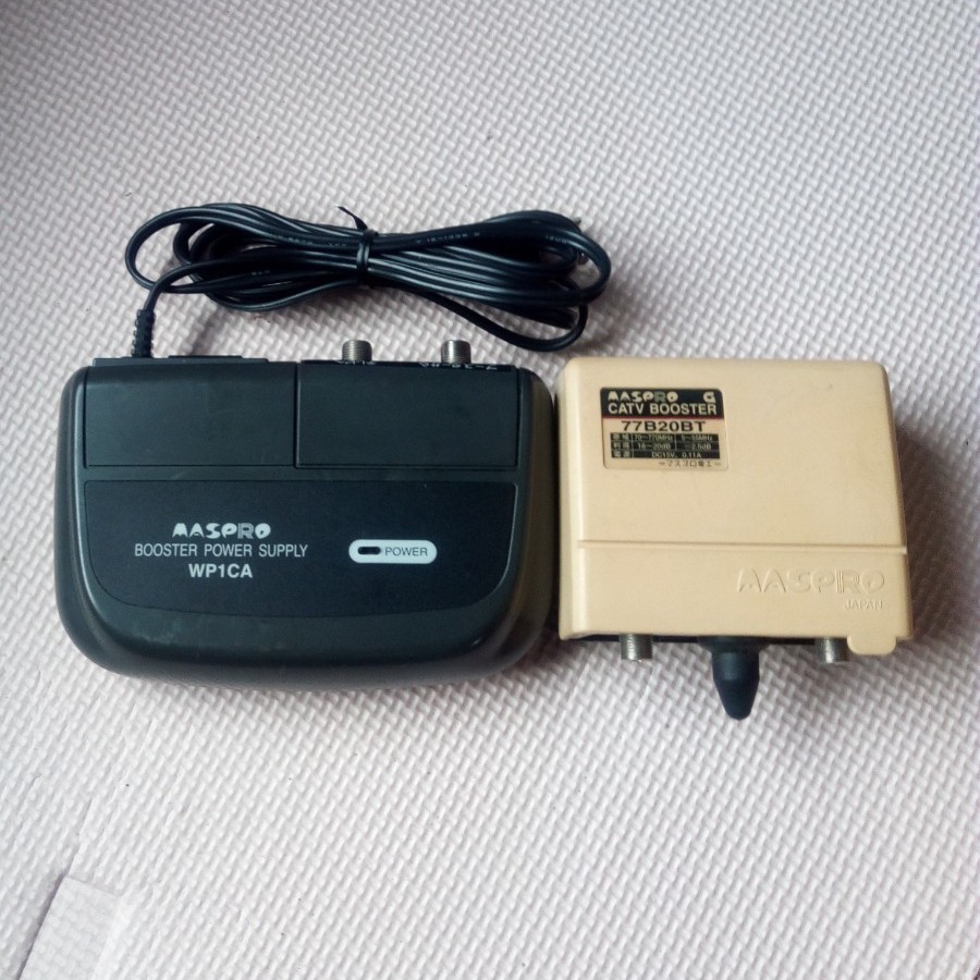 マスプロ CATV ブースター 77B20BT と 電源部 WP1CA のセット マスプロ CATV ブースター 77B20BT と 電源部 WP1CA のセット
