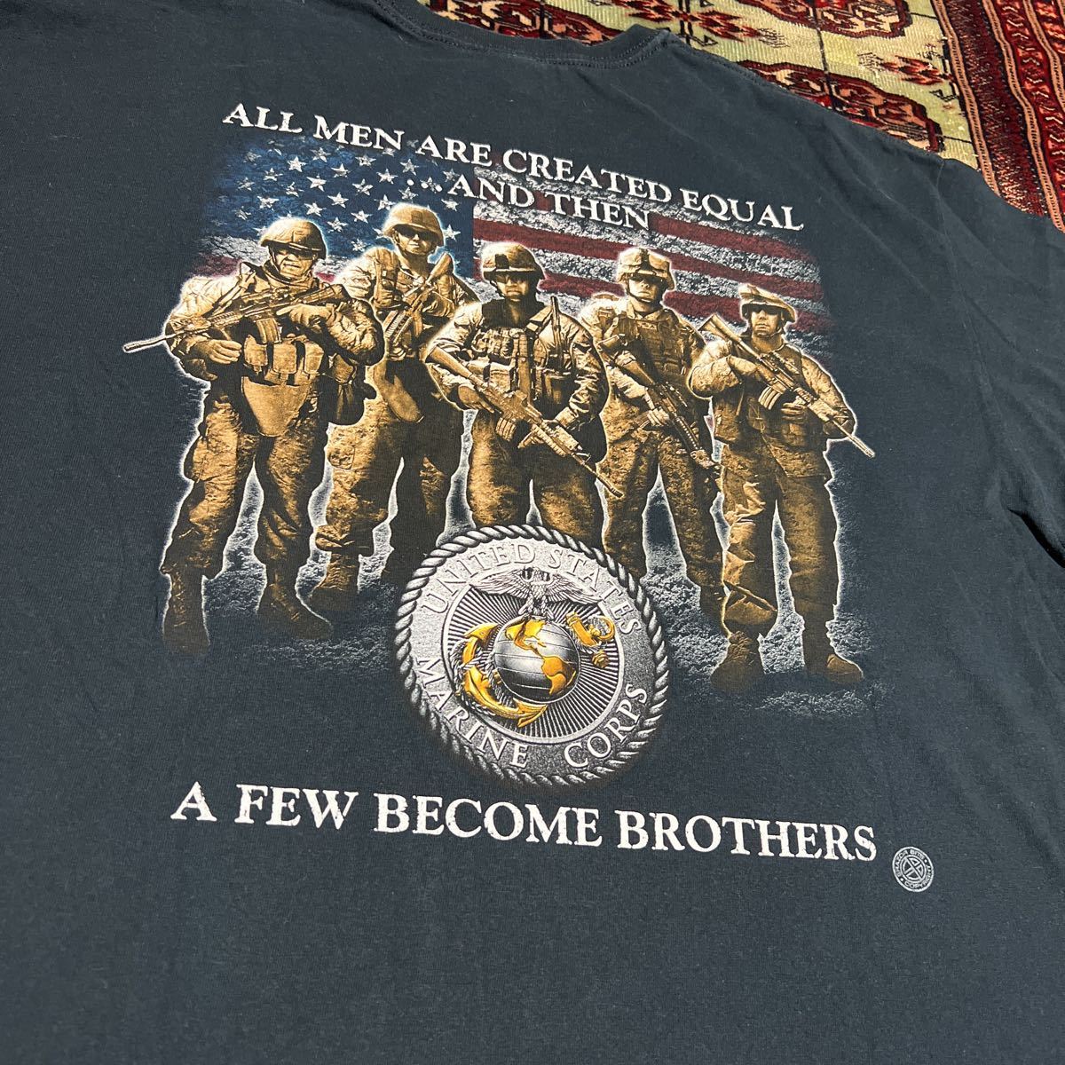 米軍 海兵隊 放出品 プリント Tシャツ サイズXL_画像1