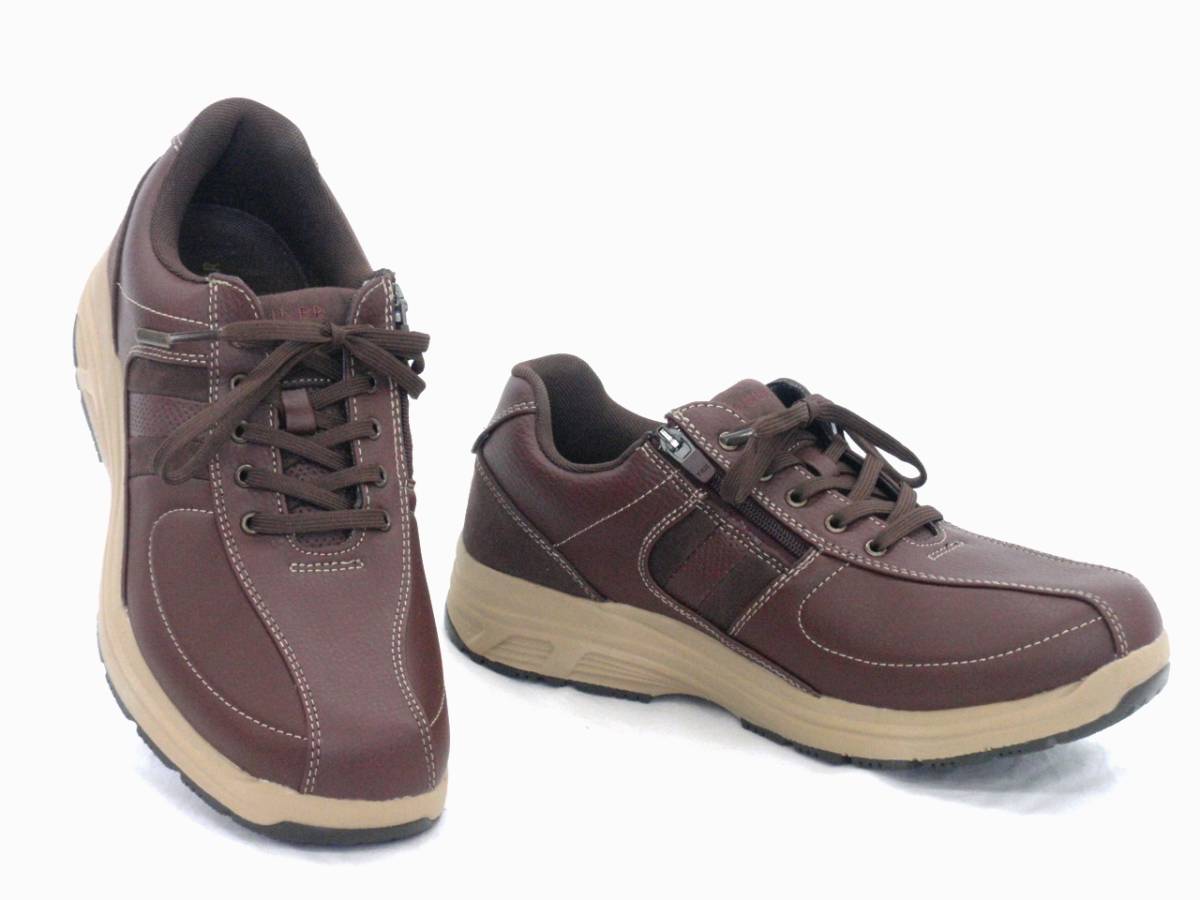 geina-012 red Brown 25.0cm GAINER walking shoes fastener attaching 