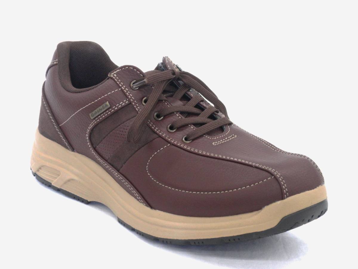 geina-012 red Brown 25.0cm GAINER walking shoes fastener attaching 