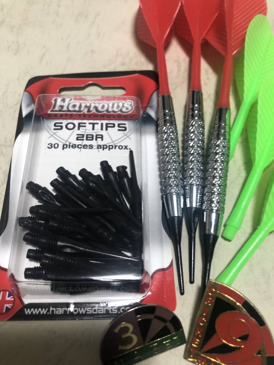 ダーツセット　Harrowsバレル 、チップ、一体型シャフト　-バッチ　 980円　8/3-5_　Harrowsバレル 、チップ