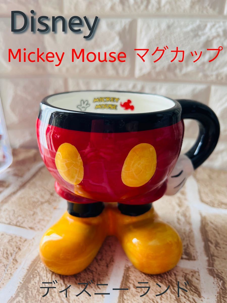 【Disney】ディズニーランド パーク ミッキーマウス ボディー マグカップ Mickey Mouse