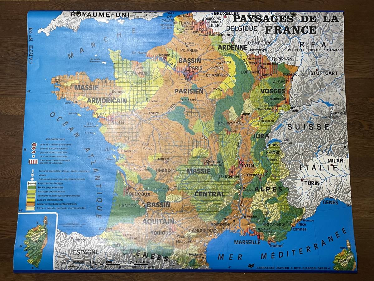 希少 レア 超特大 フランス 地図 MAP 100cm x 122cm 防水 壁掛け バナー 城跡 教会 史跡 1979年 FANCE パリ ディスプレイ インテリア 大判 地図・旅行ガイド 希少 レア 超特大 フランス 地図 MAP 100cm x 122cm 防水 壁掛け バナー 城跡 教会 史跡 1979年 FANCE パリ ディスプレイ インテリア 大判 地図・旅行ガイド