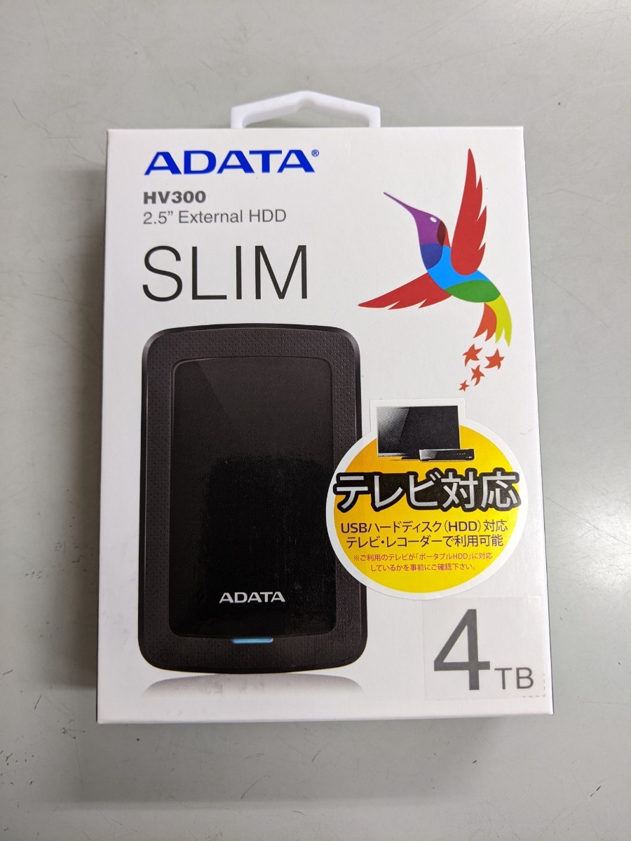【新品・未開封】ADATA HV300 外付け ポータブル HDD 4TB AHV300-4TU31-CBK ブラック