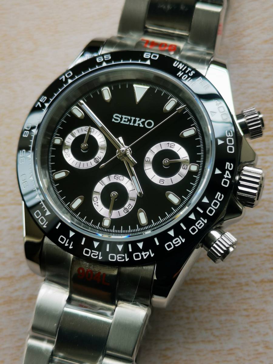 Yahoo!オークション - 1円~ SEIKO カスタム デイトナ ブラック Yahoo!オークション - 1円~ SEIKO カスタム デイトナ ブラック