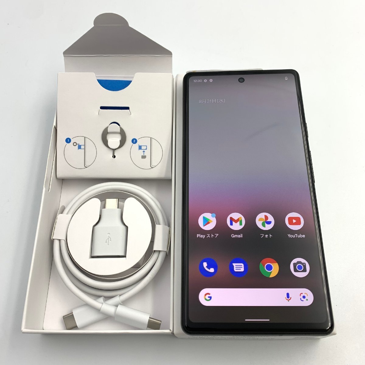 超美品/SIMフリー】au Pixel6a 128GB チョーク 判定〇 【送料無料
