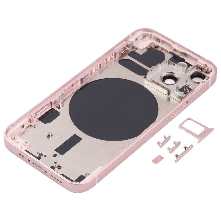 iPhone 13 Mini 修理・交換用部品 バックハウジング バックパネル ピンク_画像3