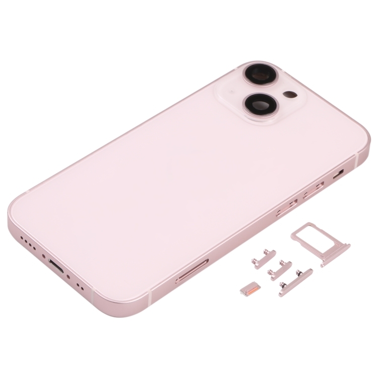 iPhone 13 Mini 修理・交換用部品 バックハウジング バックパネル ピンク_画像2