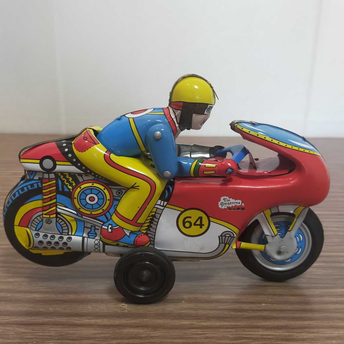 ブリキ ビンテージ TIN TREASURES ブリキバイク 当時物 TIN TOY _画像1