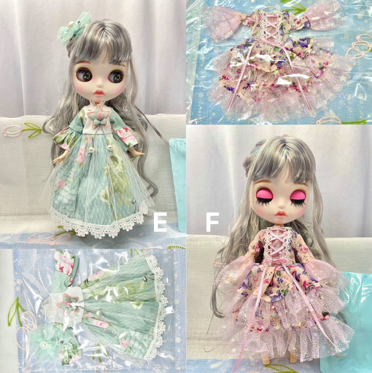 icydoll本体&outfitx15&靴x2 アイシードールカスタム ブライス サイズ カスタムアイシードール アウトフィット 靴 付き ブライス服 洋服 6