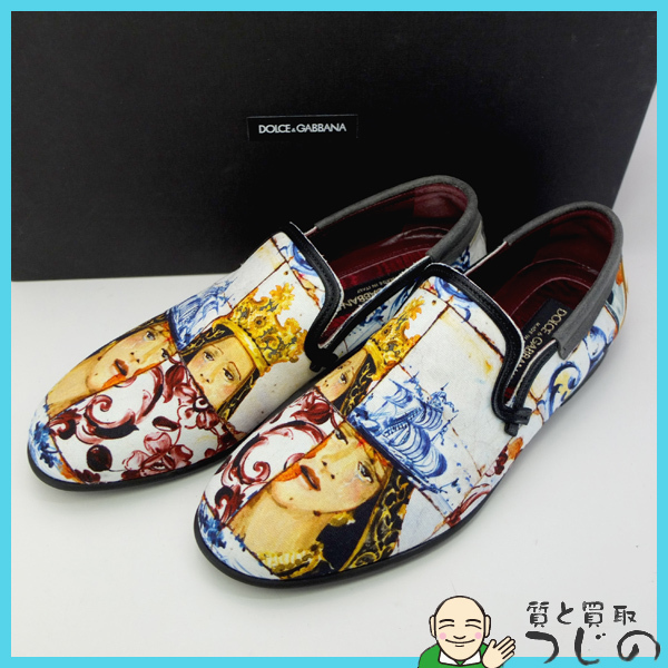 DOLCE&GABBANA スリッポン シューズ #6 25cm 靴 デッキシューズ