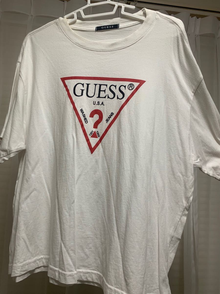  【WEB限定】Guess×FREAK'S STORE/ゲス　別注 ビッグシルエット ロゴプリントTシャツ