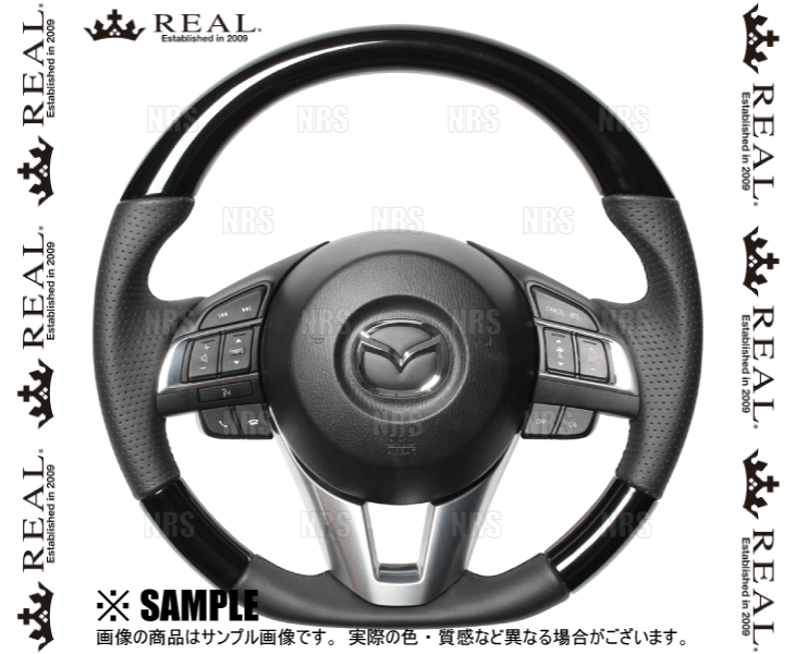 REAL レアル オリジナル (ピアノブラック/ブラックユーロステッチ)　アクセラスポーツ　BMEFS/BM5FS/BM5AS/BM2FS　2013/11～ (MZA-PBW-BK_画像1