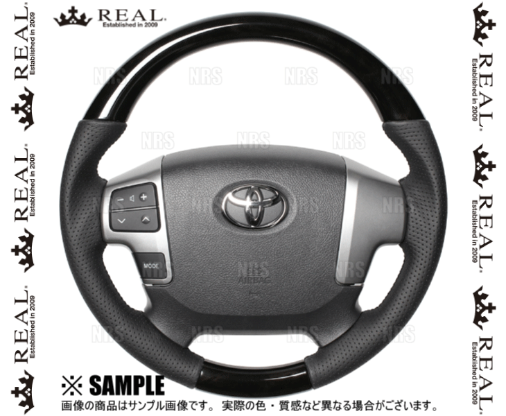 REAL レアル オリジナル (ガングリップ小径/ブラックウッド/ブラックユーロステッチ) レジアスエース 200系 TRH/KDH# (H214-BKW-BK 35,260円