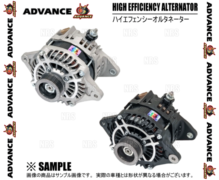 ADVANCE アドバンス ハイエフェンシーオルタネーター (130A/ブラック/ブルー) フォレスター/STI SF5/SF9/SG5/SG9 EJ20/25 (HE130-012B-01-B_画像2