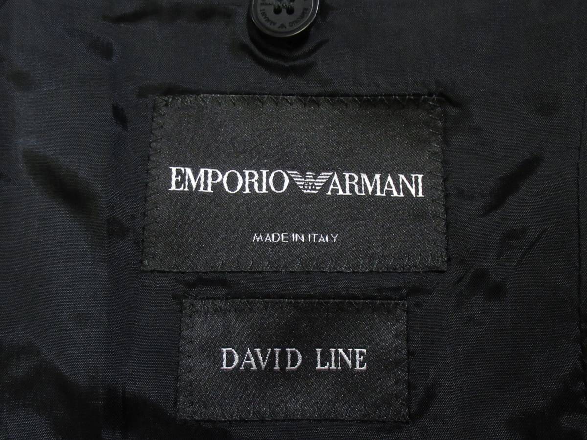 EMPOLIO ARMANI DAVID LINE エンポリオ アルマーニ ウール ストライプ ジャケット 52 XL XXL_画像8