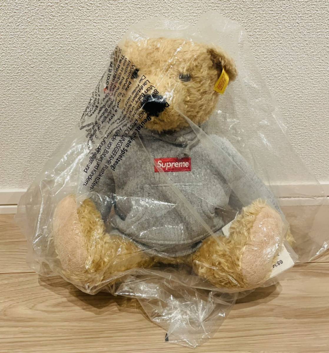 未開封 Supreme Steiff Bear シュプリーム テディベア ぬいぐるみ くま Box Logo グレー ボックスロゴ 2018AW  国内正規品