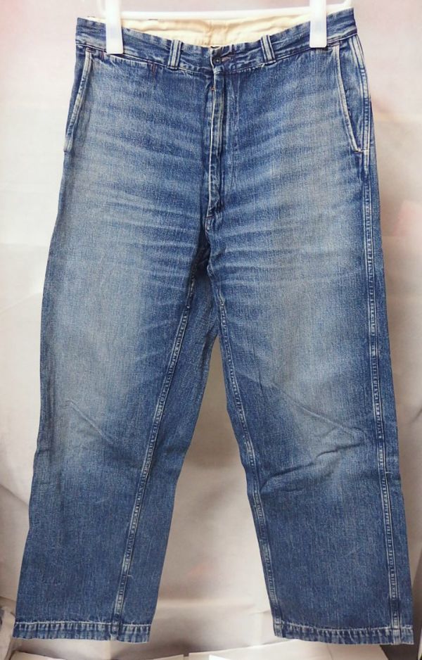 WAREHOUSE ウエアハウス Lot 1209 USN DENIM TROUSERS (ZIPPER FLY) USED WASH デニム パンツ W32